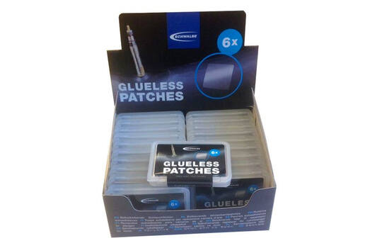 Schwalbe - Glueless Patches Self-adhesive 20 Sets of 6 Pieces in Display Box 