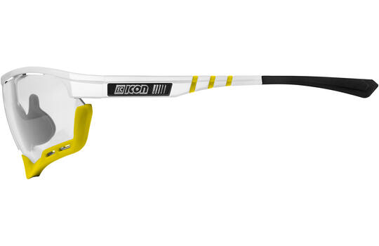Scicon - Fietsbril - Aerocomfort XL - Wit Gloss - Fotochrome Lens Zilver Spiegel 3