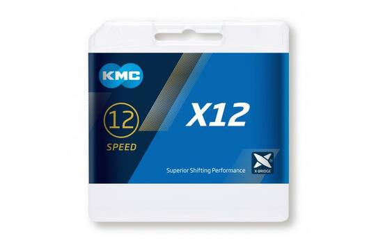 KMC - X12 Ketting Zilver / Zwart 126L 