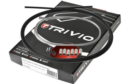 Trivio - Road Brake Cable Set Stainless Complete Black 