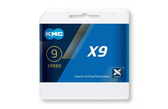 KMC - X9 Ketting Zilver / Grijs 114L 