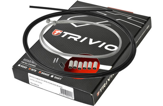 Trivio - MTB Brake Cable Set Stainless Complete Black 