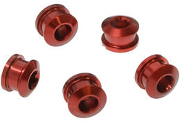 CHAINRING BOLT SET ROAD 9.9X4.05 RED ANODIZED